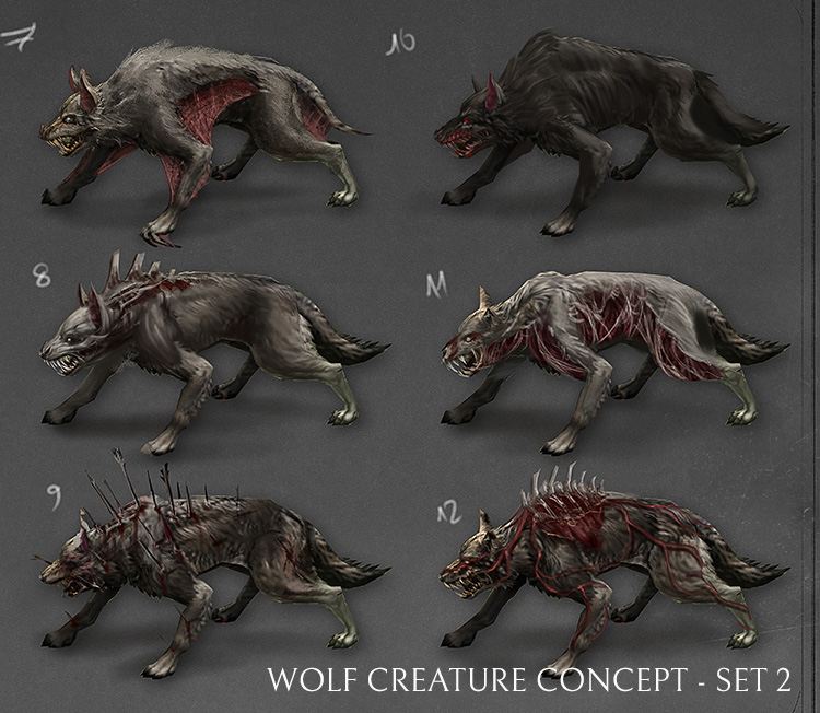 Wolf Creature Concept - Set 2